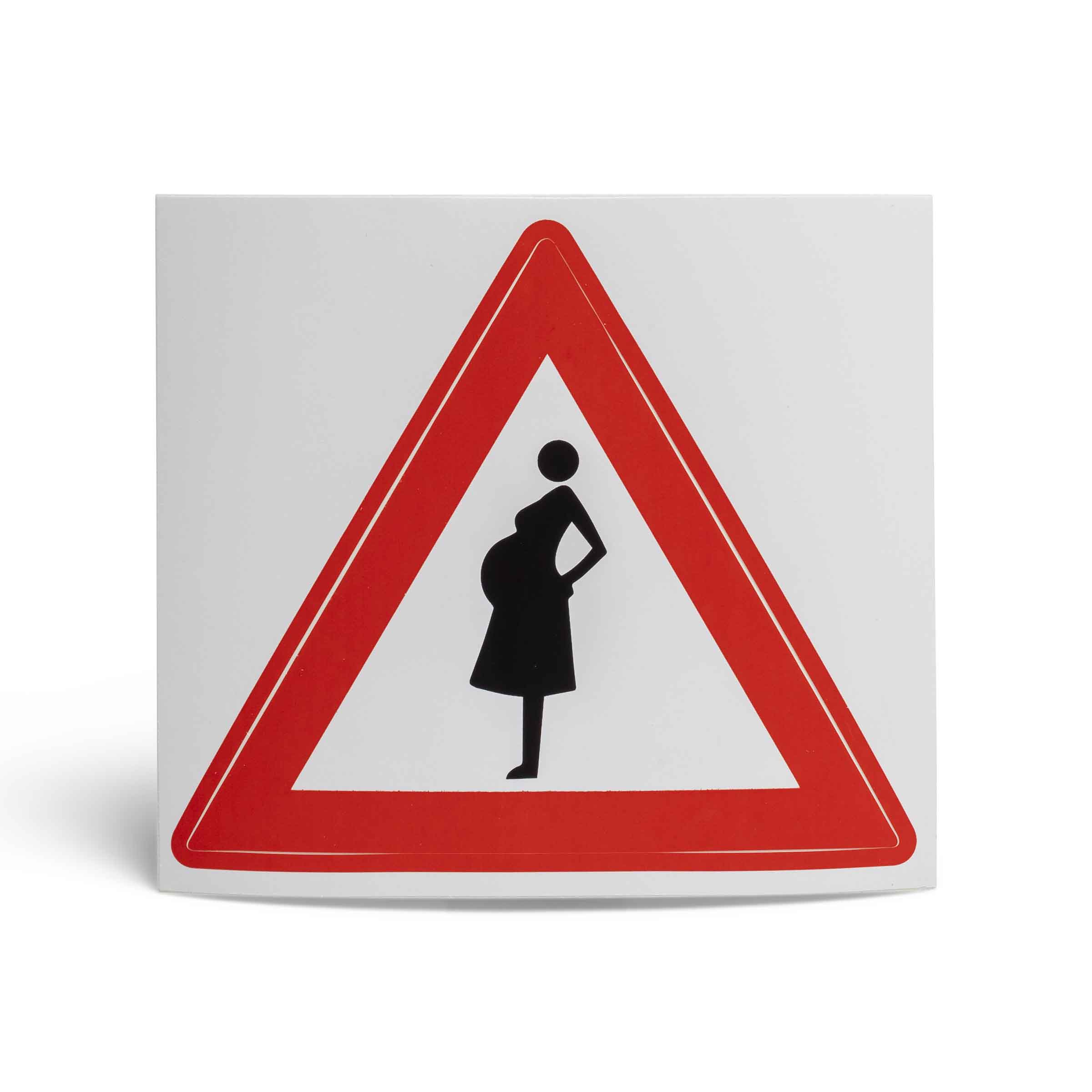Stickers with pregnancy warning